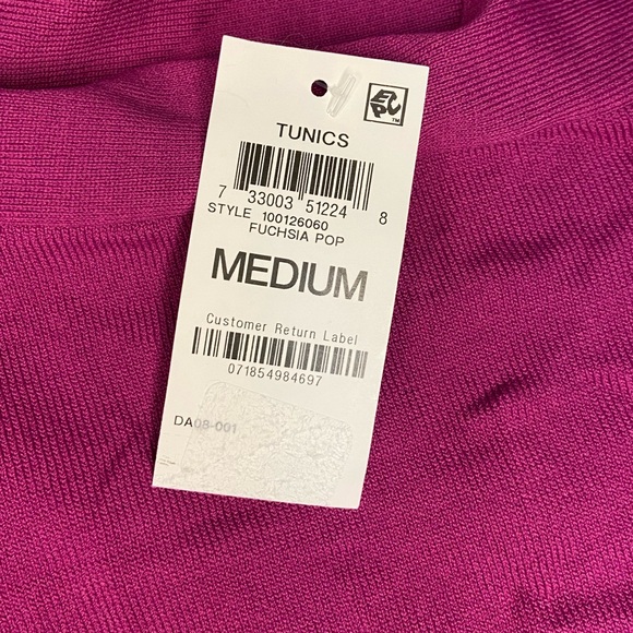 Inc International Concepts Cold Shoulder Tunic Sweater Fuchsia Pop M New - Picture 2 of 6